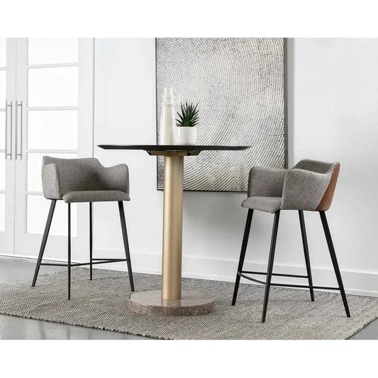 Griffin Leather Modern Counter Stool - LOOMLAN - SUNPAN - Counter Stools