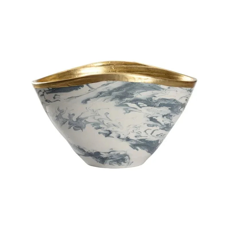 Grigio Marble Made Large Bowl - LOOMLAN - Chelsea House - Boxes & Bowls