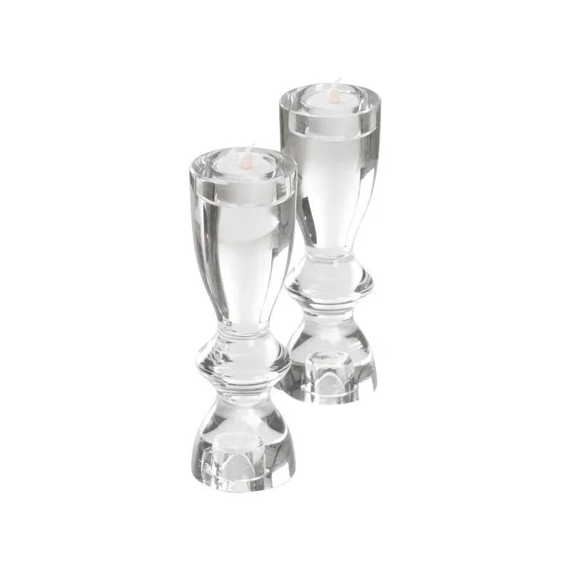 Gris Crystal Made Candleholders (Set Of 2) - LOOMLAN - Wildwood - Candle Holders