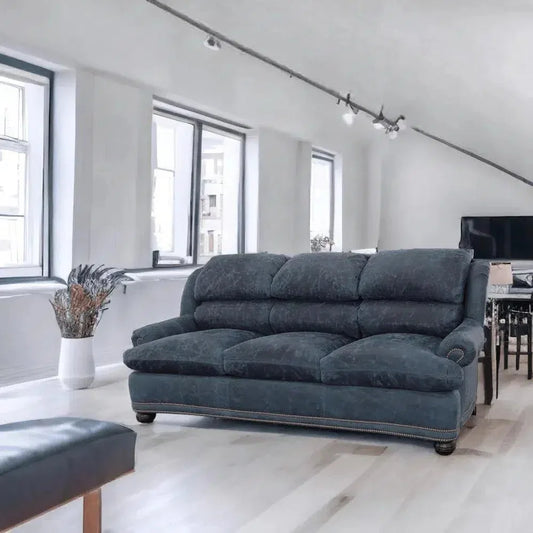 Gunslinger Leather Sofa - Custom Benchmade USA - LOOMLAN - Uptown Sebastian - Sofas & Loveseats