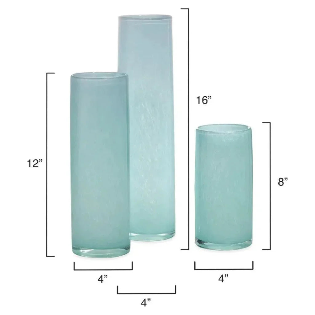 Gwendolyn Hand Blown Glass Cylinder Vases 3PC - LOOMLAN - Jamie Young - Vases & Jars