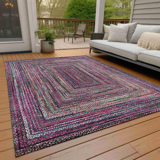 Haelanor Pink Washable Indoor-Outdoor Rug