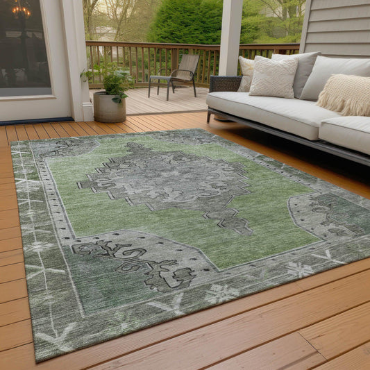 Haelion Aloe Washable Indoor-Outdoor Rug