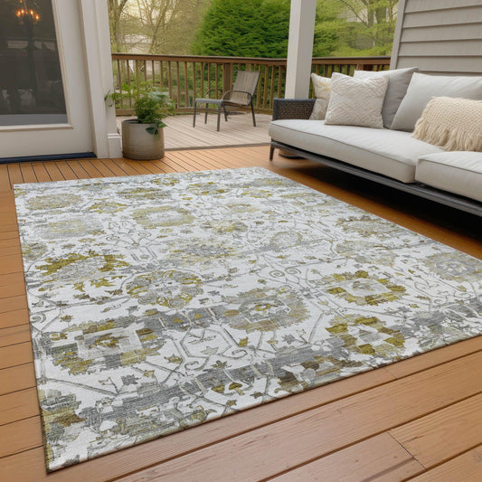 Haelira Linen Washable Indoor-Outdoor Rug