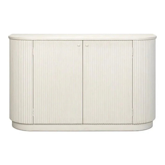 Halle Entrance Demilune Antique White Sideboard - LOOMLAN - Sarreid - Sideboards