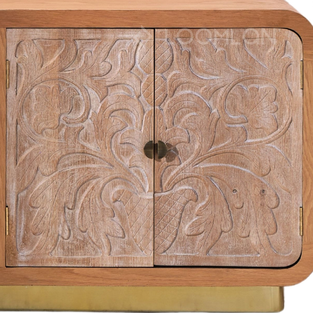 Halvindra Four Doors Wood Sideboard