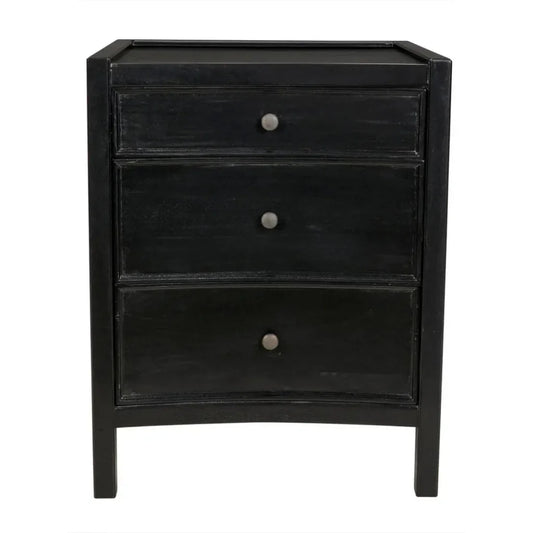 Hampton Three-Drawers Wood Night Stand