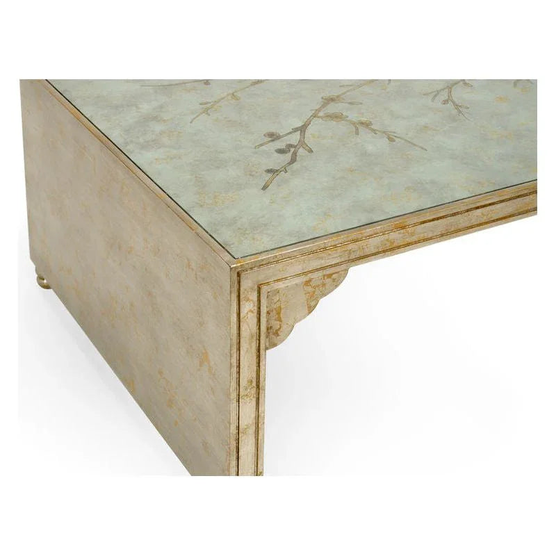 Hand Painted Cherry Blossom Design Cocktail Table - LOOMLAN - Chelsea House - Coffee Tables