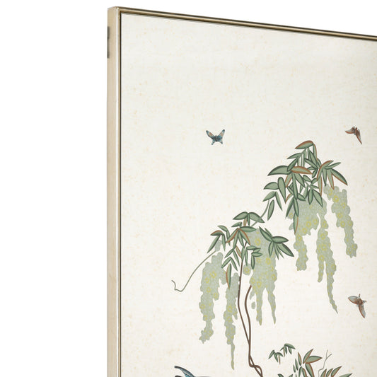 Hand-painted Flowering Tree Panel Canvas Art