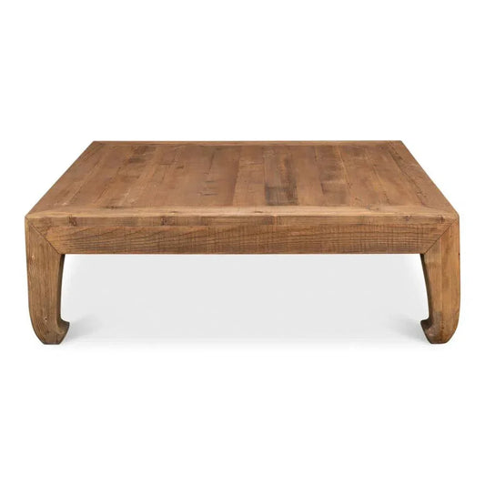 Handmade Square Coffee Table Natural 57" - LOOMLAN - Sarreid - Coffee Tables