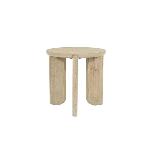 Haru Wooden Round Side Table - LOOMLAN - LH Imports - Side Tables
