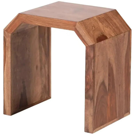 Doxon Natural Wooden Square Accent Table - LOOMLAN - LOOMLAN - Side Tables