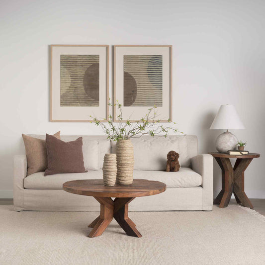 Heidi Wooden Round Coffee Table