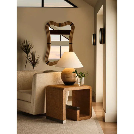 Hera Saguran Warpped Brown End Table - LOOMLAN - Wildwood - Side Tables