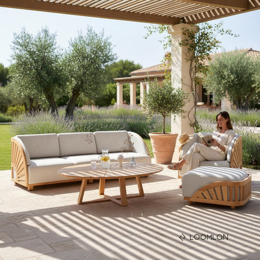 HiTeak Solis Deep Seating Outdoor Ottoman