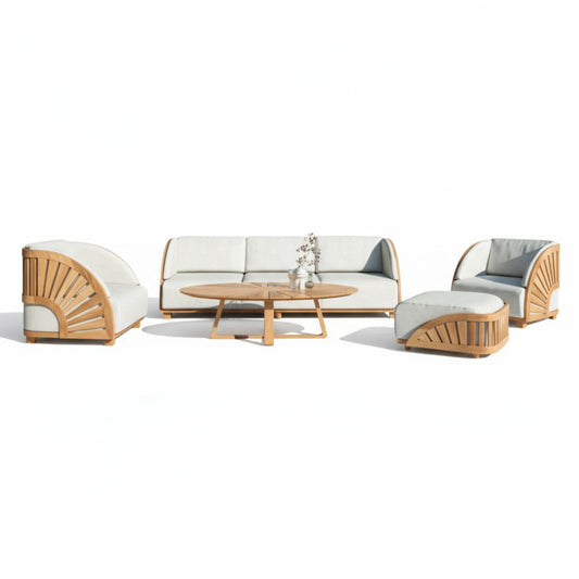 HiTeak Solis Teak Patio Deep Sofa Set