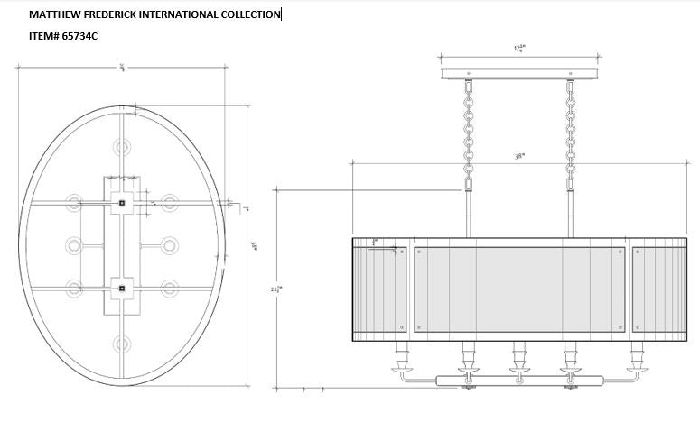 High Street Metal White Chandelier