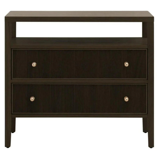 Highland Open Shelf 2 - Drawer Nightstand - LOOMLAN - Essentials For Living - Nightstands