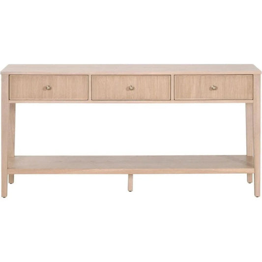 Highland Wooden 3 - Drawer Sofa Table - LOOMLAN - Essentials For Living - Console Tables