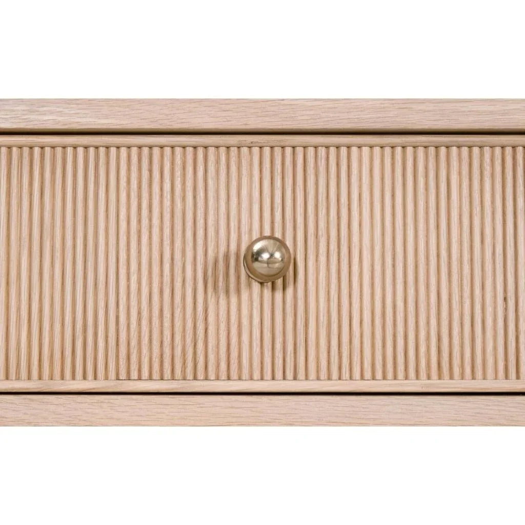 Highland Wooden 3 - Drawer Sofa Table - LOOMLAN - Essentials For Living - Console Tables