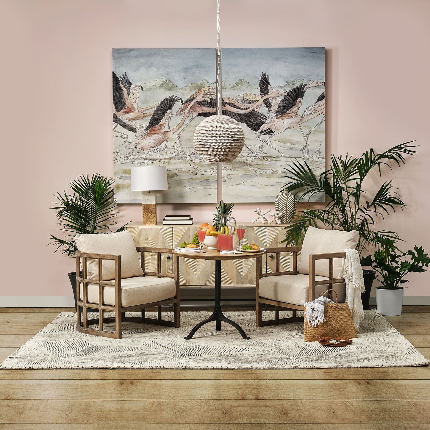 Hogarth Four Doors Wood Sideboard