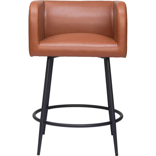 Horbat Counter Stool (Set of 2) Brown - LOOMLAN - Zuo Modern - Counter Stools