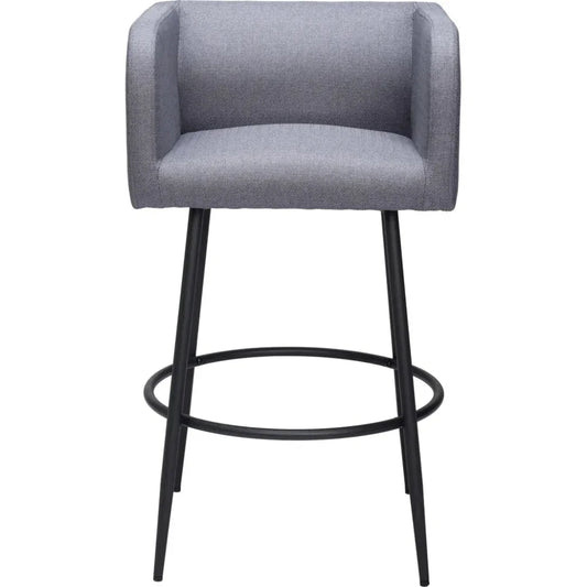 Horbat Barstool (Set of 2) Gray - LOOMLAN - Zuo Modern - Bar Stools