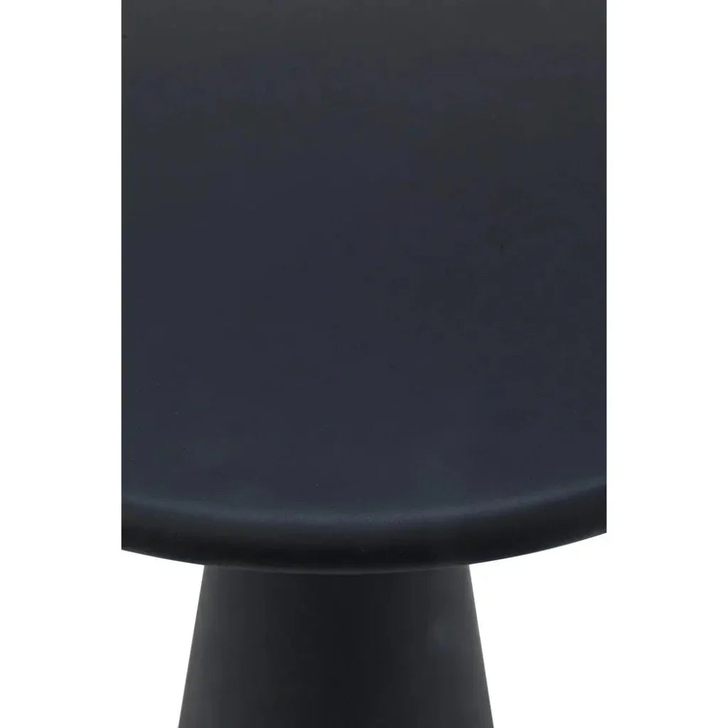 Idiom Black Steel Round Side Table - LOOMLAN - Noir - Side Tables