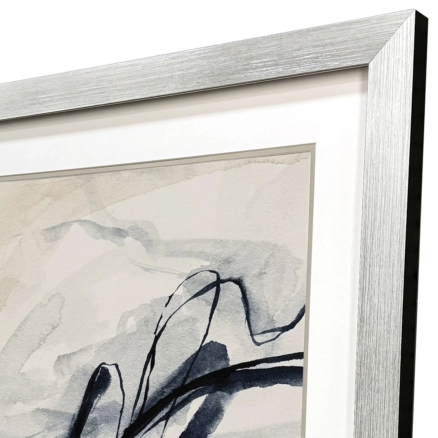 Indigo Markings II Blue Framed Wall Art