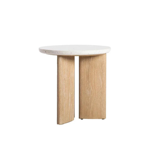 Infinity Terrazzo Top Round Side Table - LOOMLAN - LH Imports - Side Tables