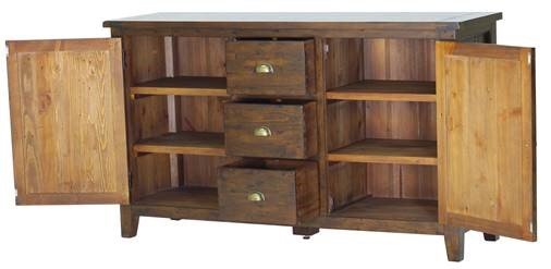Irish Coast Three Drawers Wood Sideboard
