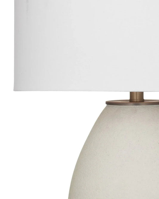 Isabella White Ceramic Table Lamp - LOOMLAN - Bassett Mirror - Table Lamps
