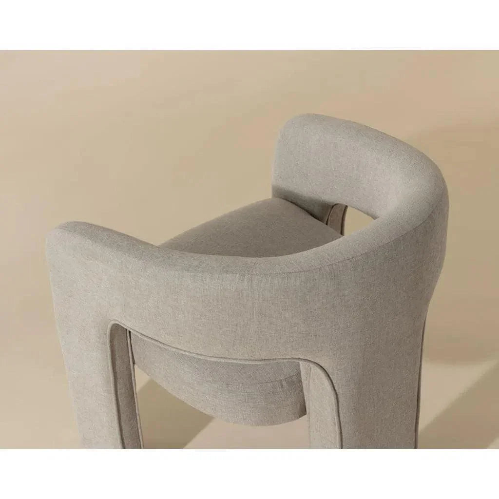 Isidore Fabric Dining Armchair - LOOMLAN - SUNPAN - Dining Chairs