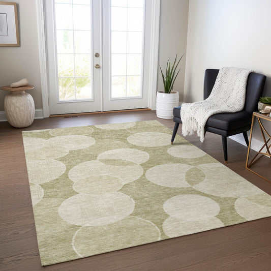 Jaelanor Tan Washable Indoor-Outdoor Rug