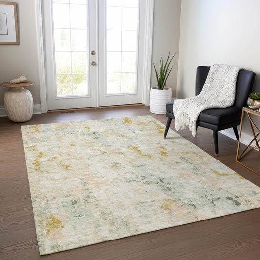 Jaelaris Brown Washable Indoor-Outdoor Rug