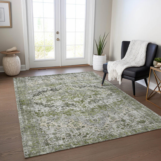 Jaelien Aloe Washable Indoor-Outdoor Rug