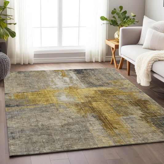 Jaelor Gray Washable Indoor-Outdoor Rug