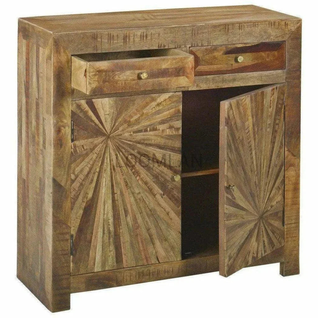 Reclaimed Wood Accent Cabinet with 2 Drawers - LOOMLAN - LOOMLAN - Accent Cabinets