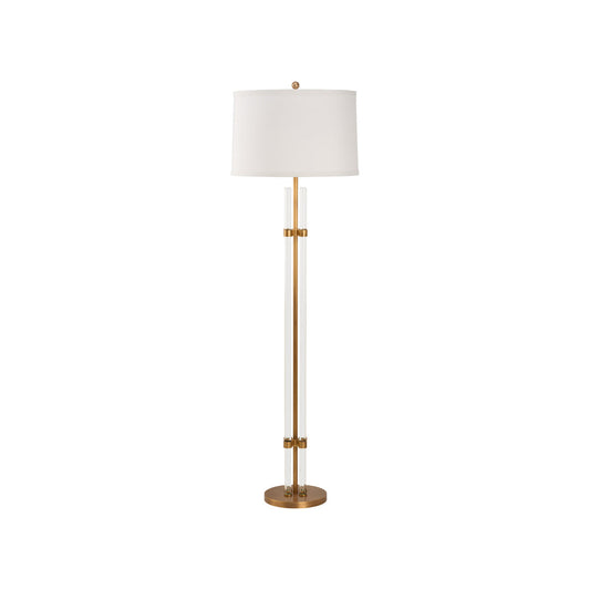 Jefferson Four Rods Anchored Glass Floor Lamp-Floor Lamps-Wildwood-LOOMLAN
