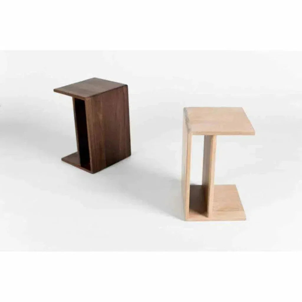 Jeida 12" Accent Table Walnut Brown - LOOMLAN - Moe's Home - Side Tables