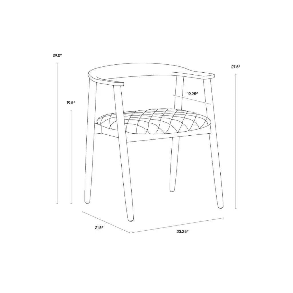 Jeremy Modern Dining Armchair - LOOMLAN - SUNPAN - Dining Chairs