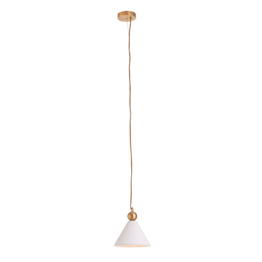Jett Sleek Marble Shade White Pendant