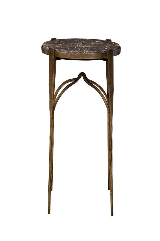 Johnson Marble Top Round Side Table - LOOMLAN - Furniture Classics - Side Tables