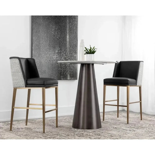 Joplin Leather Barstool - LOOMLAN - SUNPAN - Bar Stools