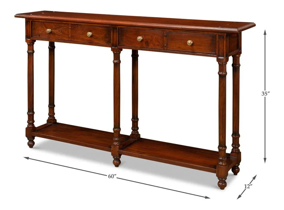Josephson Wooden Rectangular Console Table - LOOMLAN - Sarreid - Console Tables