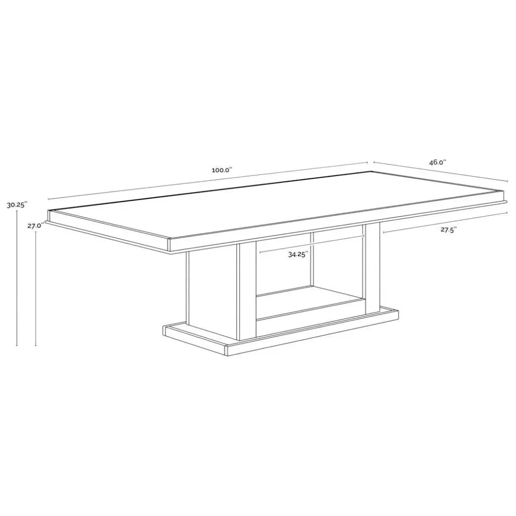 Judson Dining Table Black Wood Brass-Dining Tables-SUNPAN-LOOMLAN