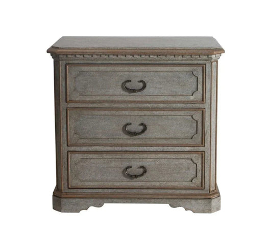 Julien Three Drawer Wood Nightstand - LOOMLAN - Peninsula Home - Nightstands