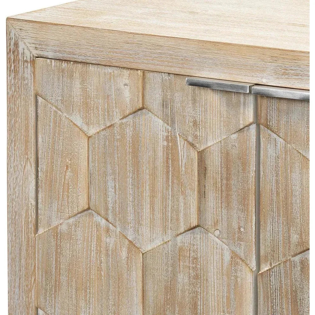 Juniper Three Door Accent Cabinet Grey Washed Fir Wood - LOOMLAN - Jamie Young - Sideboards