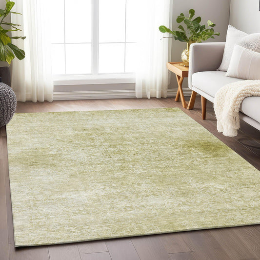 Kaelas Gold Washable Indoor-Outdoor Rug