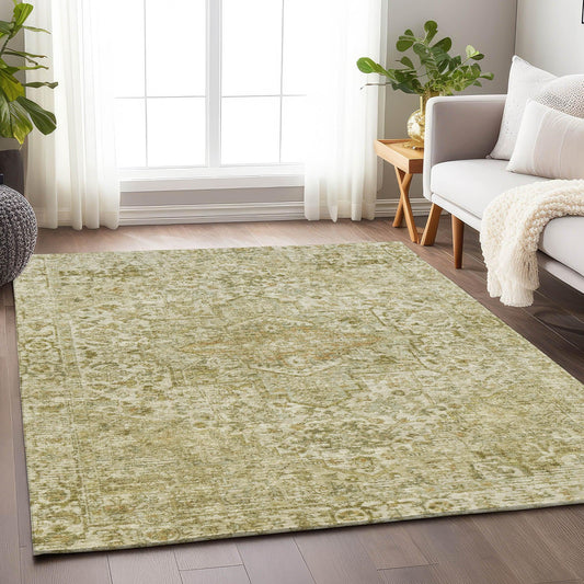 Kaelon Brown Washable Indoor-Outdoor Rug
